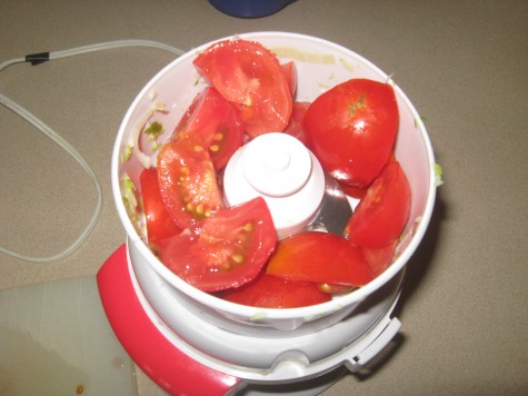 Tomatoes in the blender